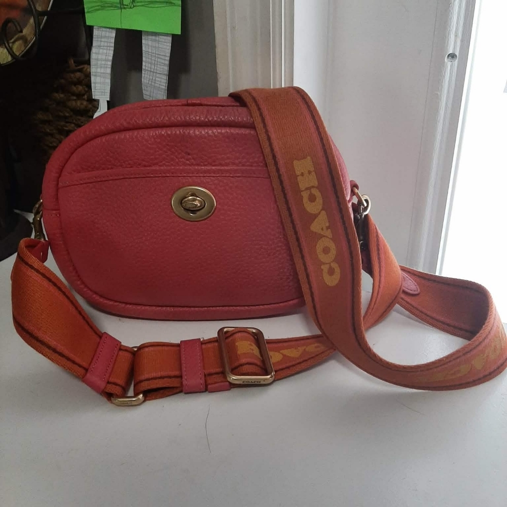 COACH "Watermelon" Camera Bag w/ 2 Straps